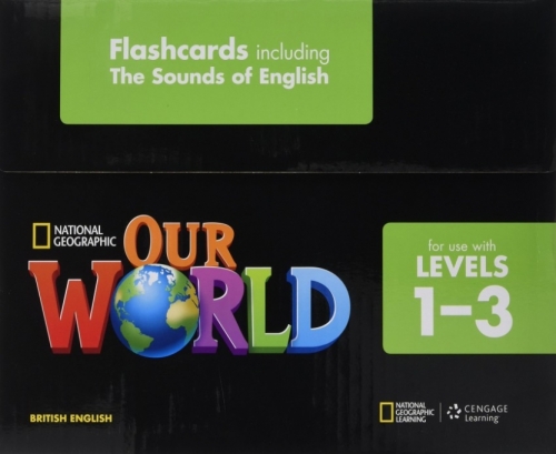 Shin & Crandall Our World 1-3 Flashcards, including the Sounds of English 