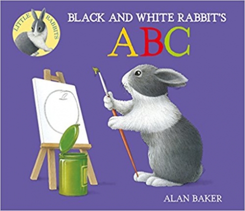 Baker Alan Black and White Rabbit's ABC. Board book 