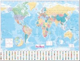 Collins Maps Collins world wall laminated map 