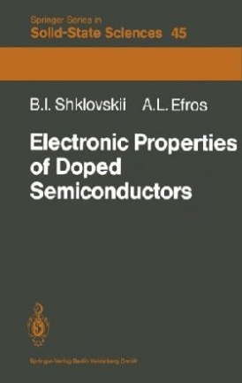 S. Luryi; B.I. Shklovskii; A.L. Efros Electronic Properties of Doped Semiconductors 