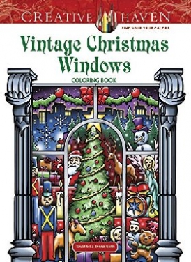 Bodo David Creative Haven Vintage Christmas Windows Coloring Book 