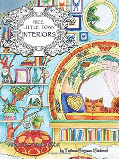 Bogema (Stolova), Tatiana (Author) Nice Little Town: Interiors: Adult Coloring Book (Stress Relieving Coloring Pages, Coloring Book for Relaxation) 