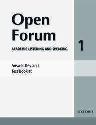 Angela Blackwell and Therese Naber Open Forum 1 Answer Key and Test Booklet 