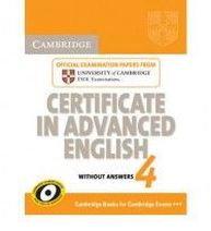 Cambridge ESOL Cambridge Certificate in Advanced English 4 for updated exam Student's Book without answers 
