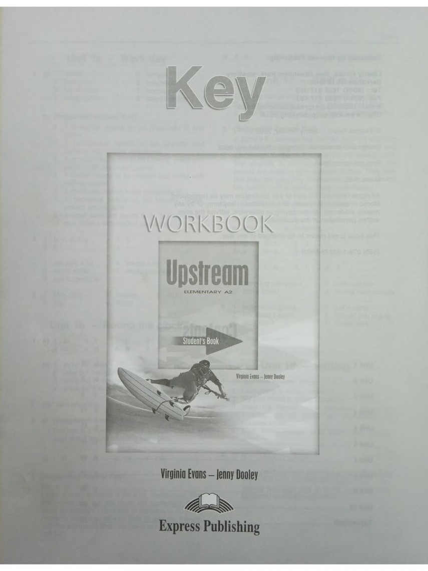 Virginia Evans, Jenny Dooley Upstream Elementary A2 Workbook Key 