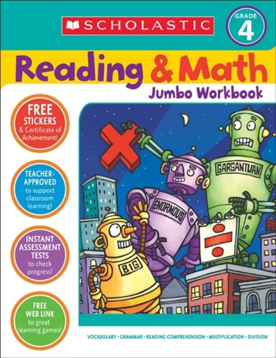 Reading & Math Jumbo Workbook: Grade 4 