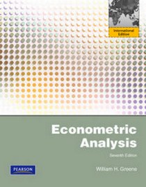 William, Greene Econometric Analysis: International Edition 