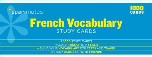 French Vocabulary Study Cards (1000 cards) 