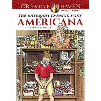 Noble Marty Creative Haven the Saturday Evening Post Americana Coloring Book 