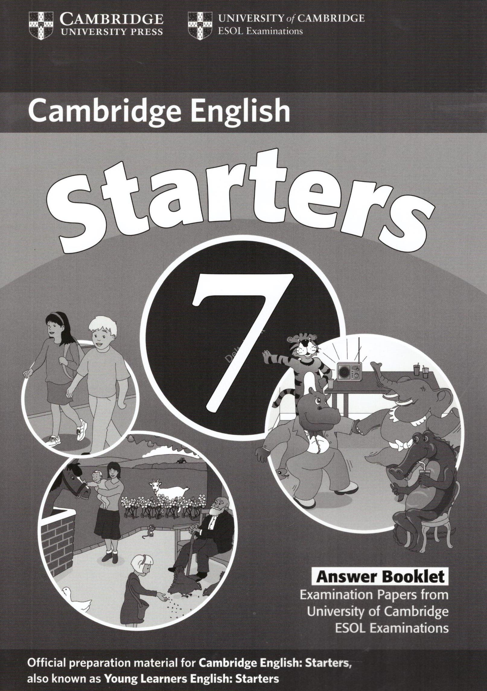 Cambridge Young Learners English Tests Starters 7 Answer Booklet 