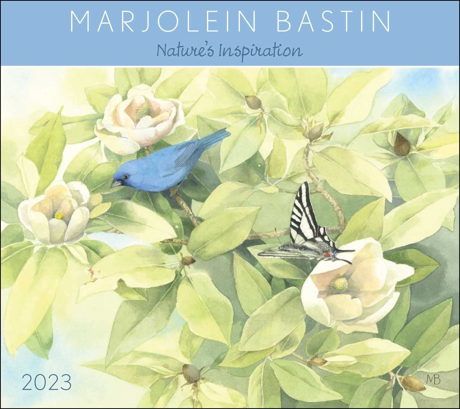 Bastin Marjolein Marjolein Bastin Nature's Inspiration 2023 Deluxe Wall Calendar with Print 