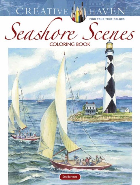 Barlowe Dot Creative Haven Seashore Scenes Coloring Book 