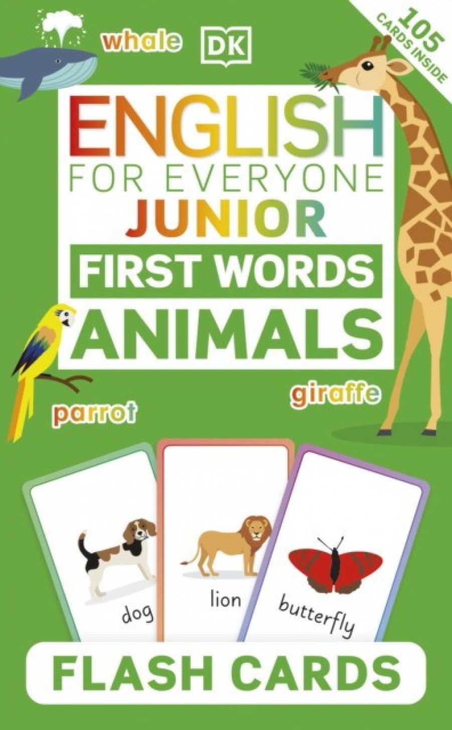 Dk English for everyone junior first words animals flash cards 