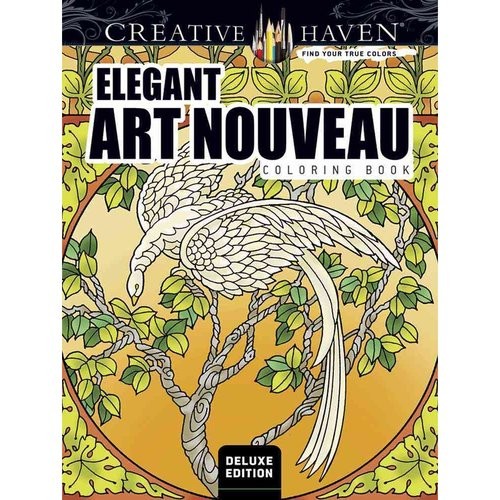 Menten Ted Creative Haven Deluxe Edition Elegant Art Nouveau Coloring Book 