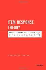 Christine DeMars Item Response Theory (Understanding Statistics) 