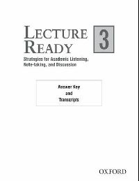 Peg Sarosy and Kathy Sherak Lecture Ready 3 Answer Key/ Script 