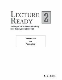 Peg Sarosy and Kathy Sherak Lecture Ready 2 Answer Key/ Script 