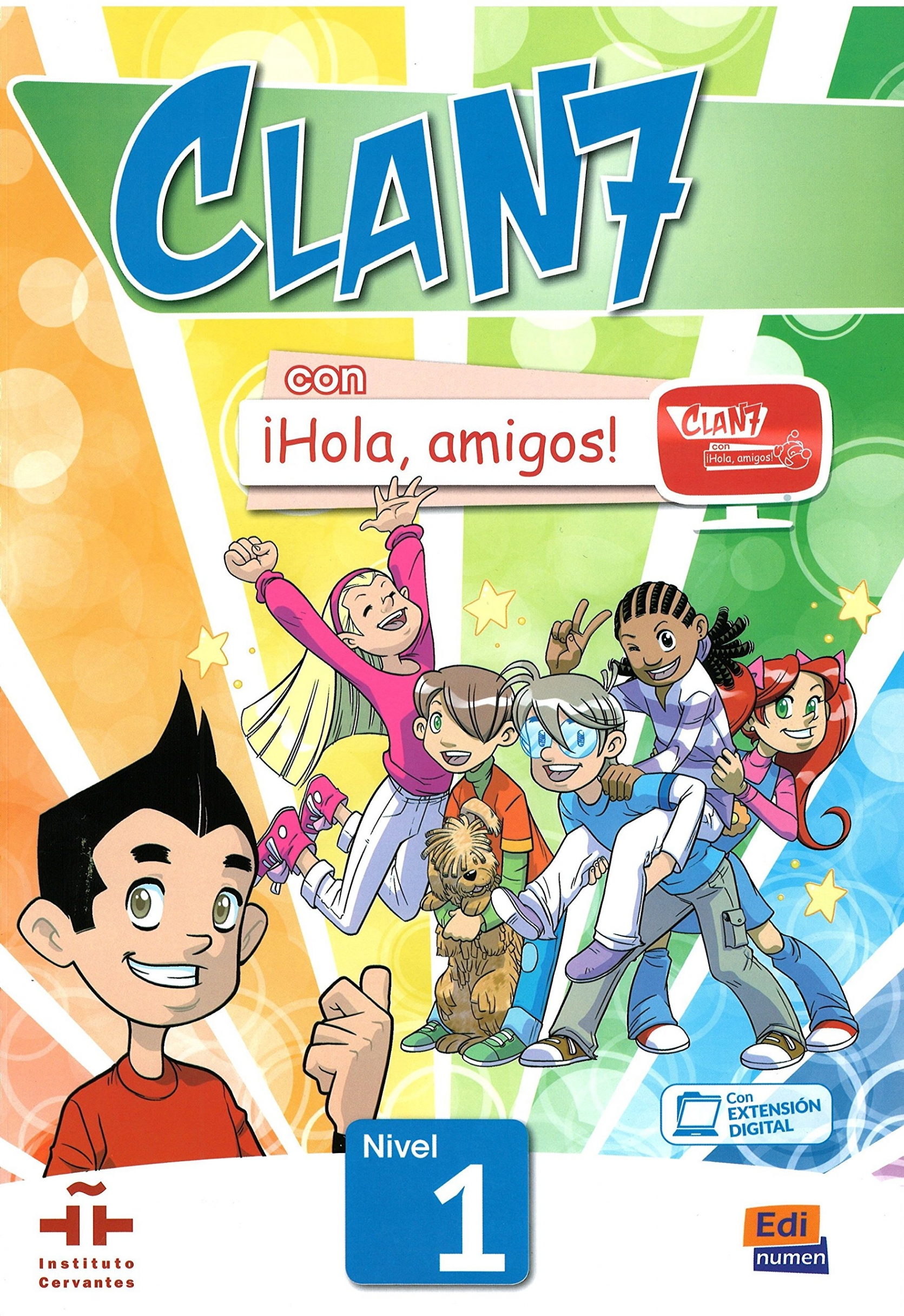 Maria Gomez Castro, Manuela Miguez Salas, Jose Andres Rojano Galvez y Pilar Valero Ramirez Clan 7 con Hola, amigos! 1 Libro del alumno + CD-ROM 
