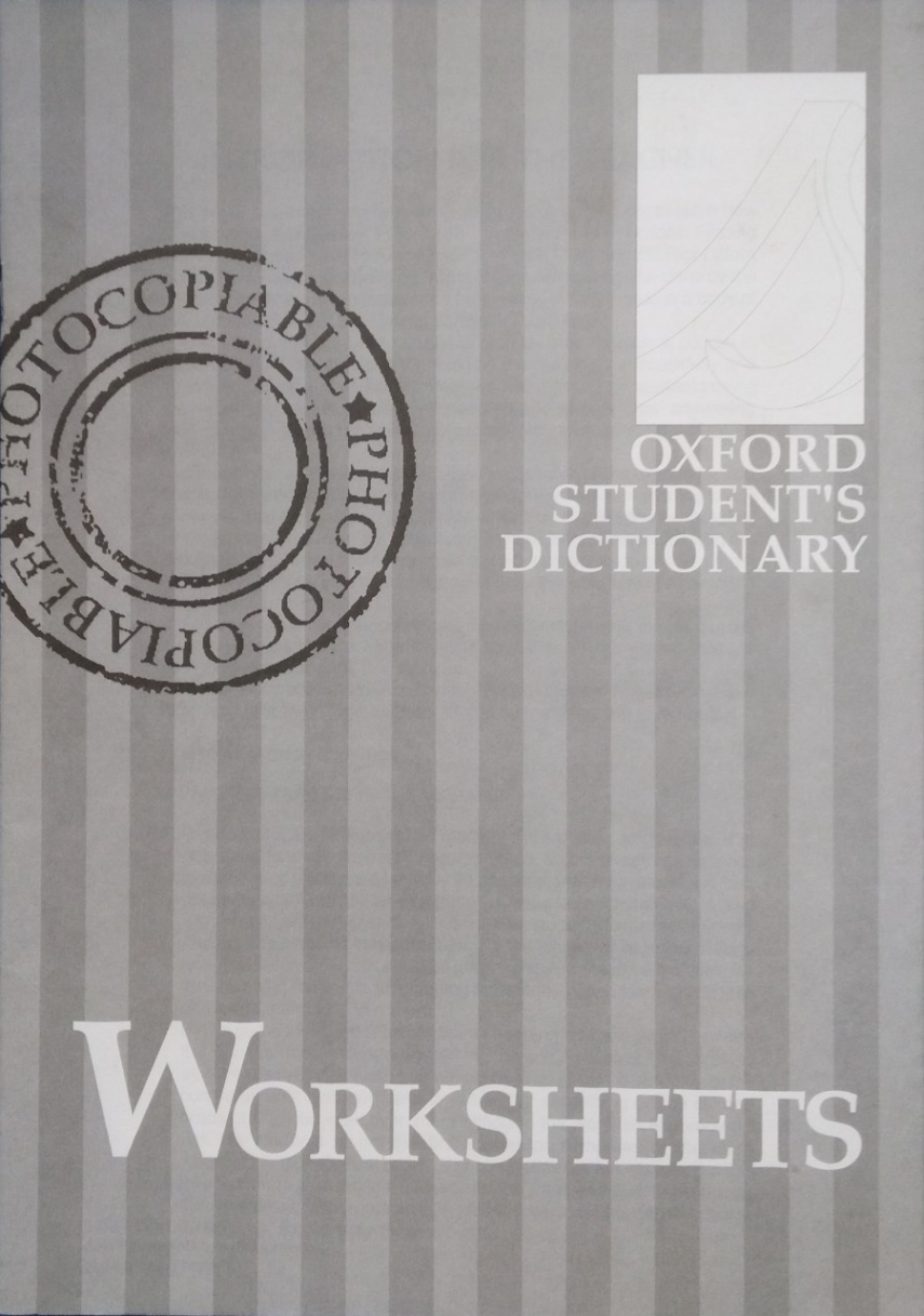 Sydney Hornby Albert, Cowie A.P. Oxford Student's Dictionary Worksheets 