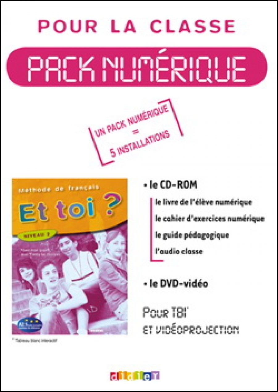 Le Bougnec, J-T. et al. Et toi? 2 Pack numerique 5 licences pour la classe CD Rom + DVD 