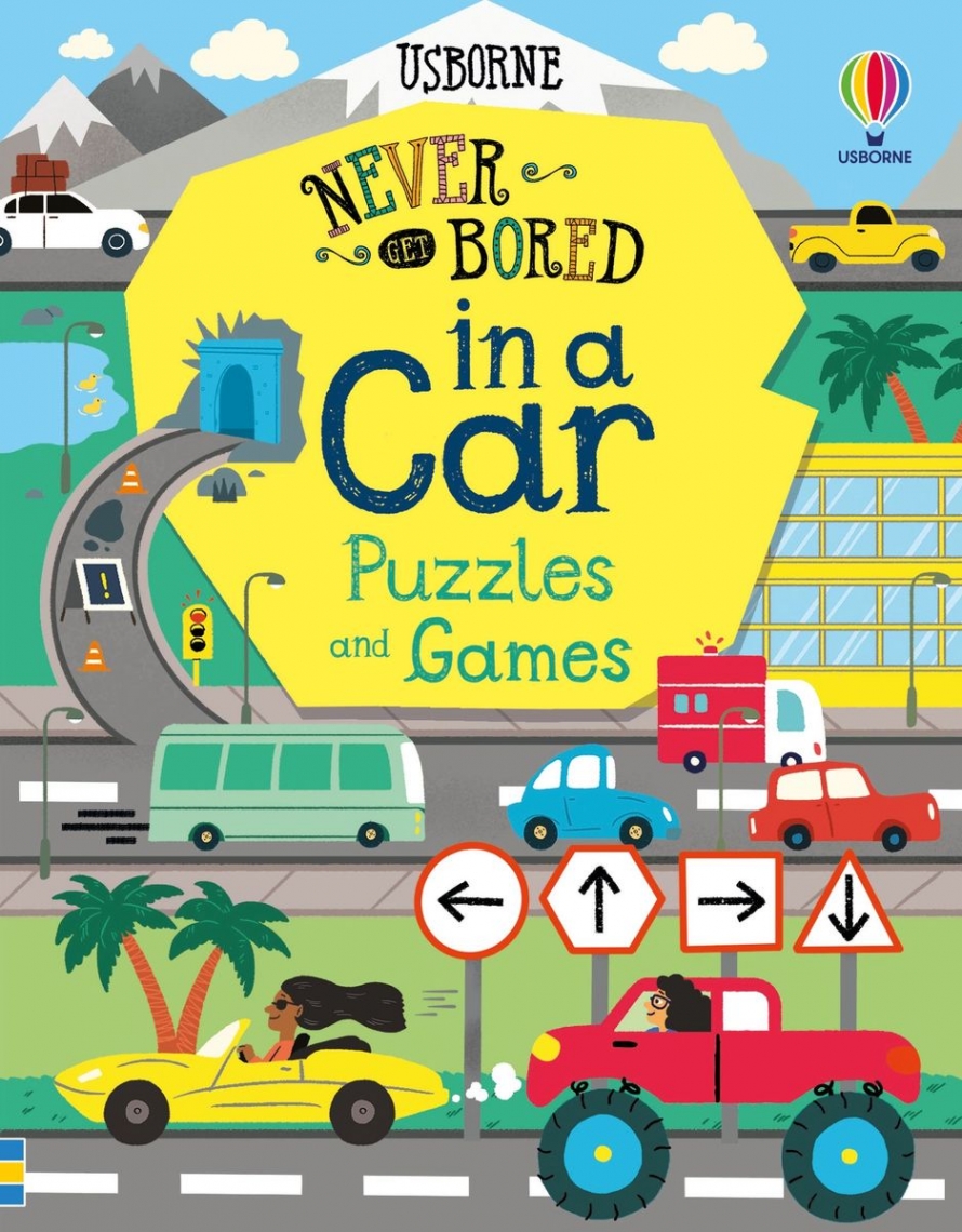 Lan Cook Usborne Never Get Bored in a Car Puzzles & Games 
