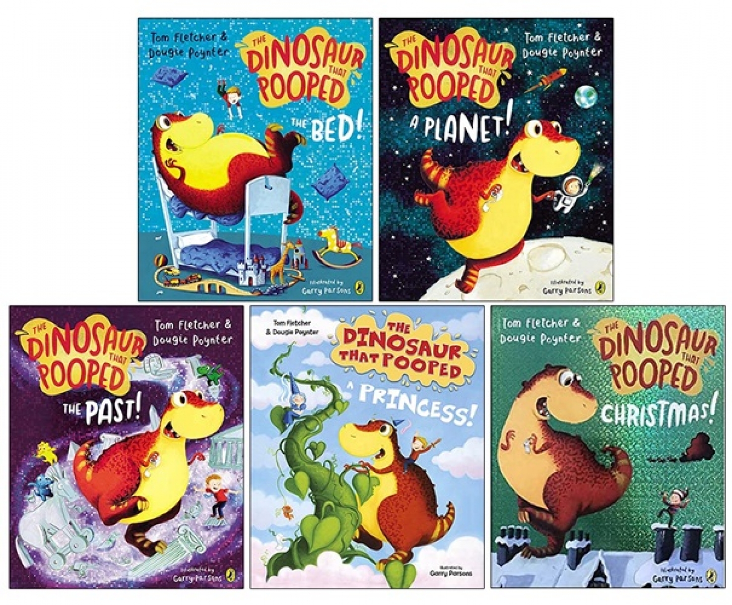 Fletcher, Tom, Poynter, Dougie Dinosaur that Pooped Series 5 Books Collection Set 
