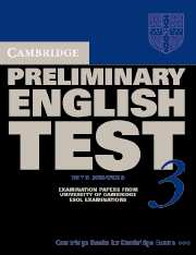 Cambridge ESOL Cambridge Preliminary English Test 3 Student's Book with Answers 