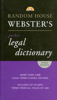 Random House Random House Webster's Pocket Legal Dictionary, Third Edition 