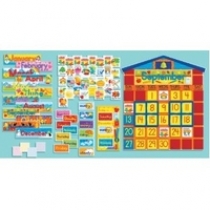 All-In-One Schoolhouse Calendar Bulletin Board (126 pieces) 