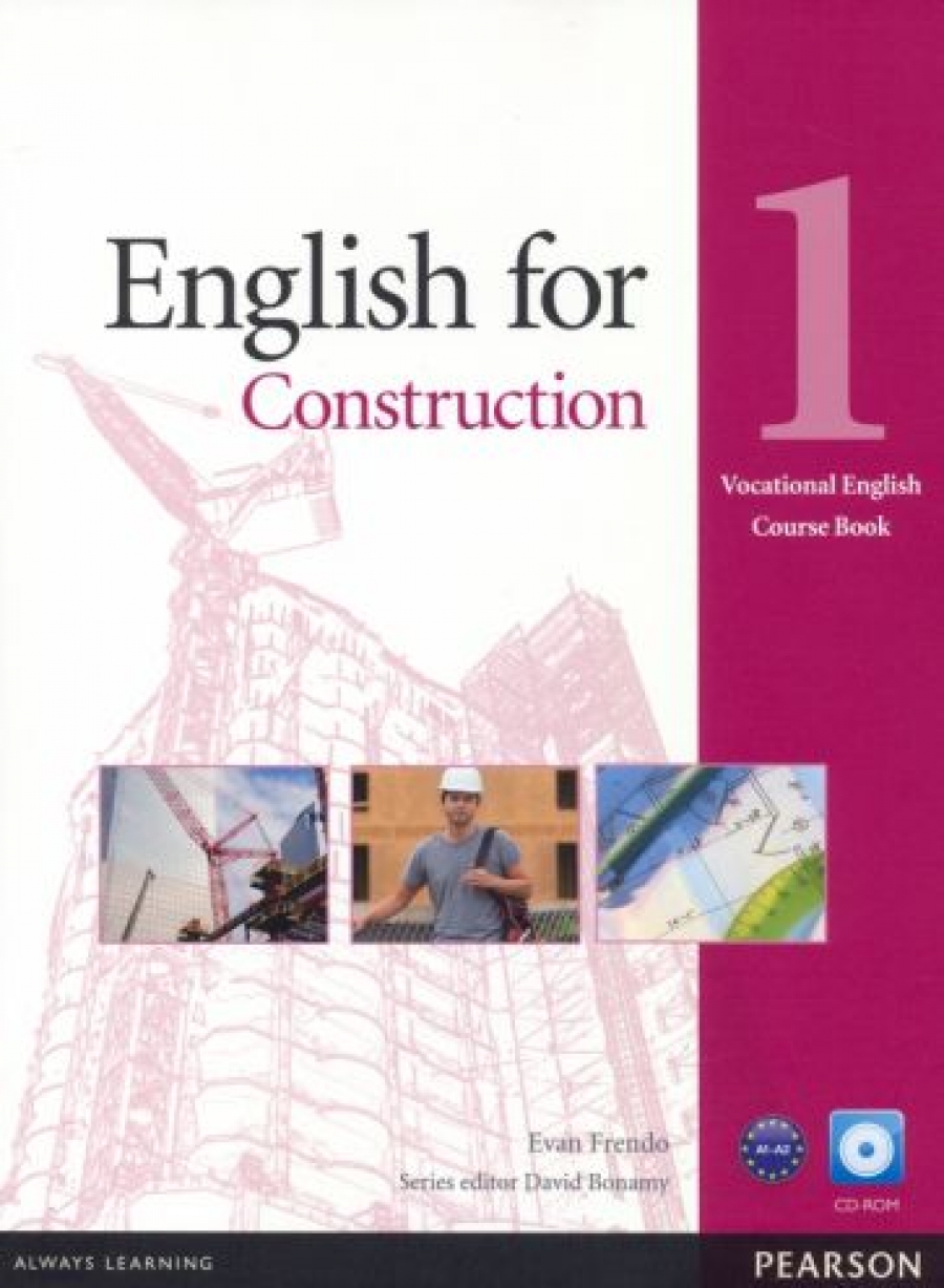 Evan Frendo Vocational English Level 1 (Elementary) English for Construction Coursebook and CD-ROM Pack 