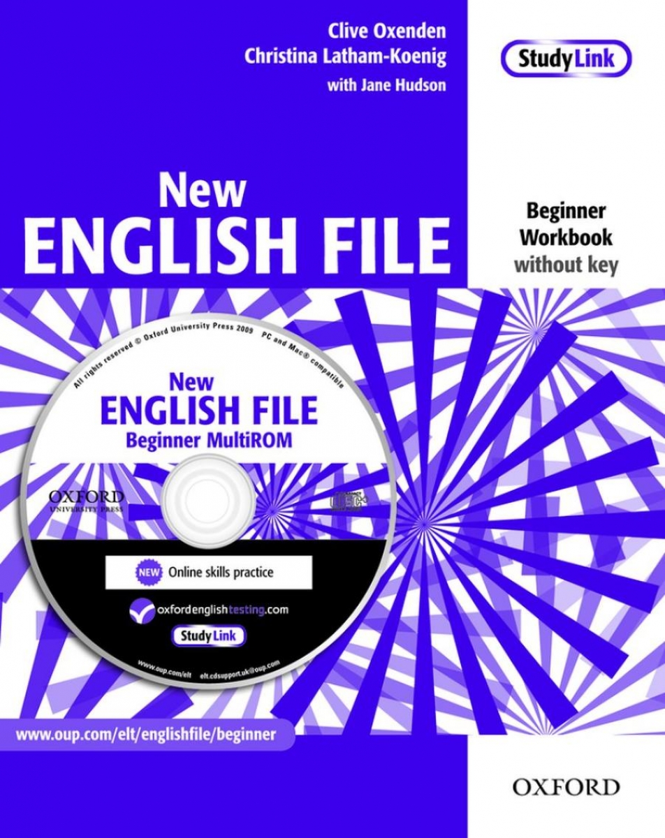 Clive Oxenden, Christina Latham-Koenig and Jane Hudson New English File Beginner Workbook (without key) with MultiROM Pack 