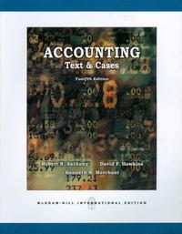 Anthony, Robert Accounting: Texts and Cases #./ # 