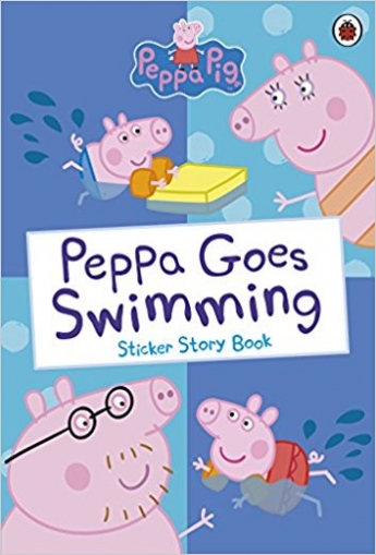 Peppa Pig: Peppa Goes Swimming (Sticker Story Book) 