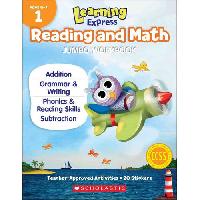 Scholastic Teaching Resources Learning Express Reading and Math Jumbo Workbook Grade 1 