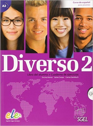 Alonso Arija Diverso 2. Level A2. Student Books with Exercises Book. Curso de Espanol Para Jovenes 