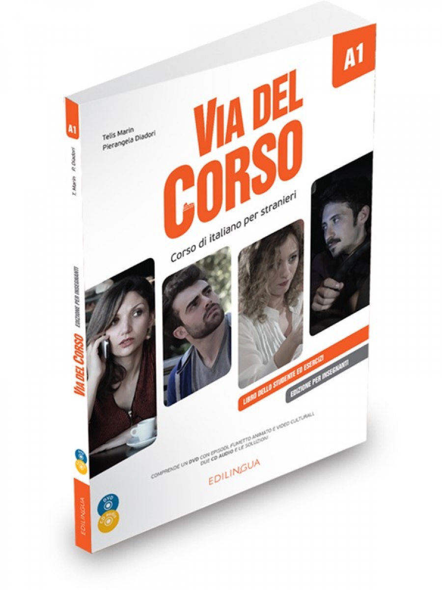 Baricco Alessandro Via del Corso: Libro del professore + 2 CD audio + DVD video. Livelli A1 