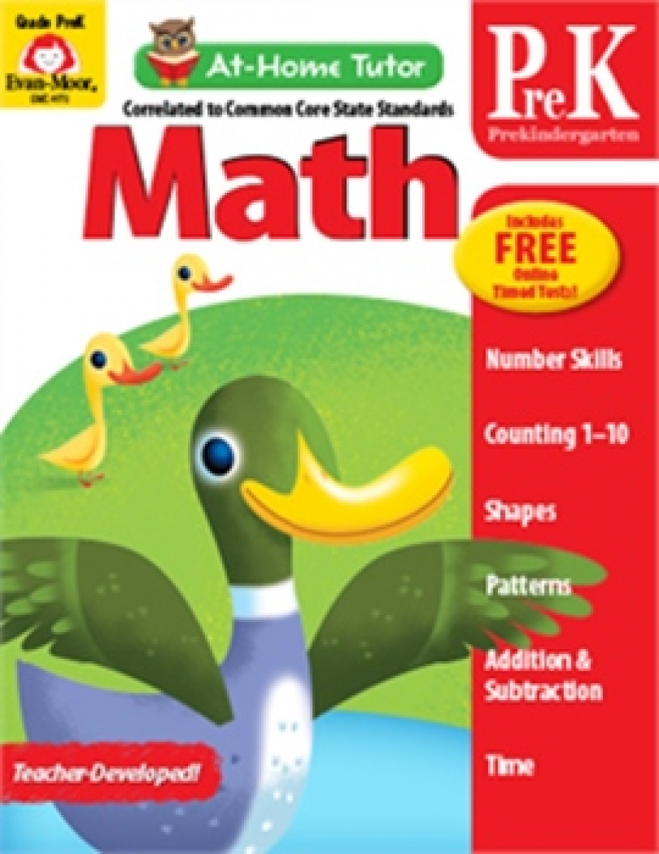 Evan-Moor Educational Publishers At-Home Tutor: Math, Grade Prek 