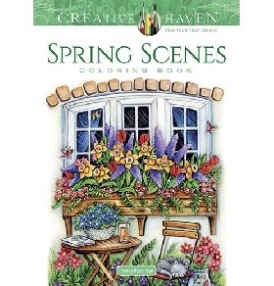 Goodridge Teresa Creative Haven Spring Scenes Coloring Book 