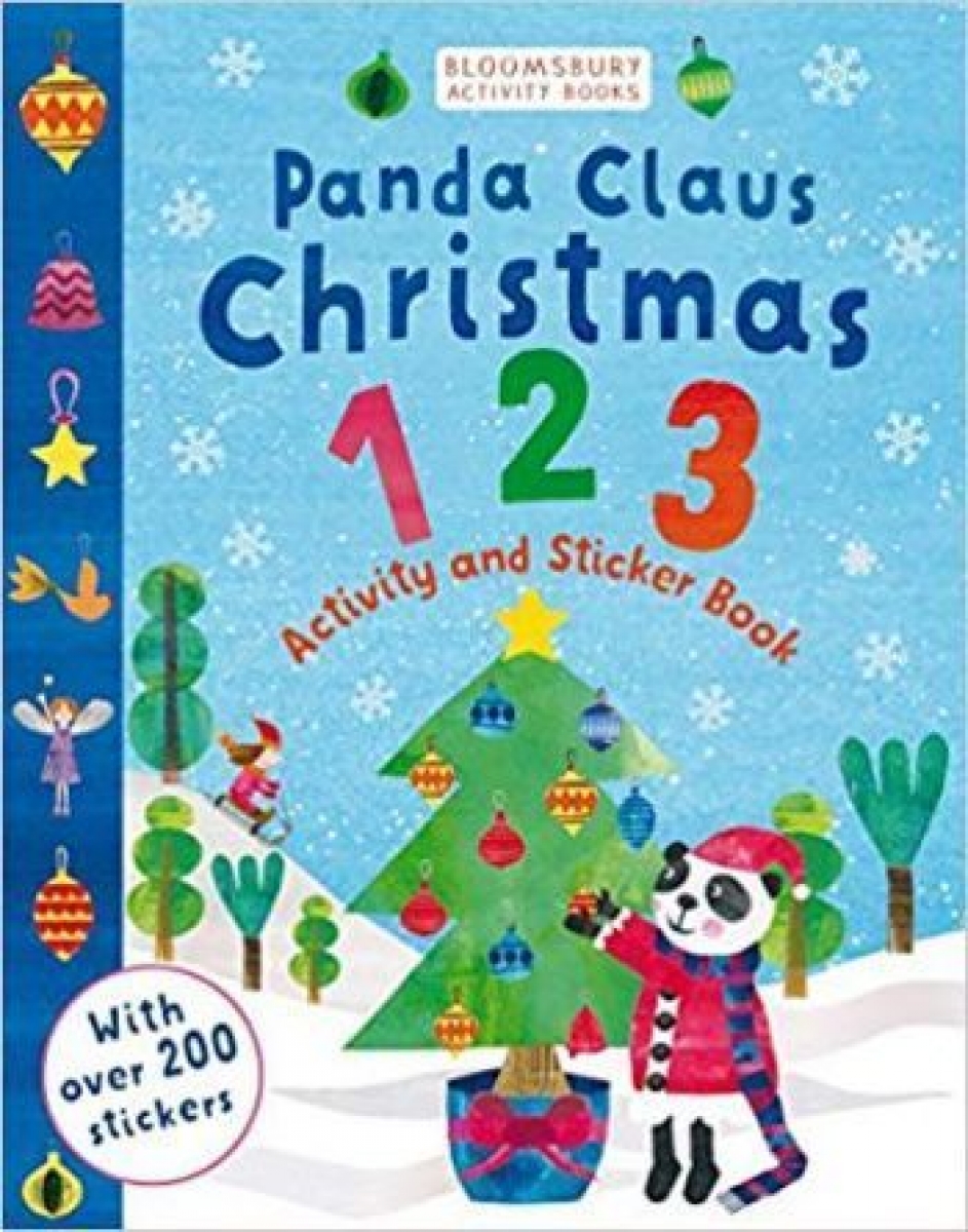 English Tracy Panda Claus Christmas 123 Sticker Activity Book 
