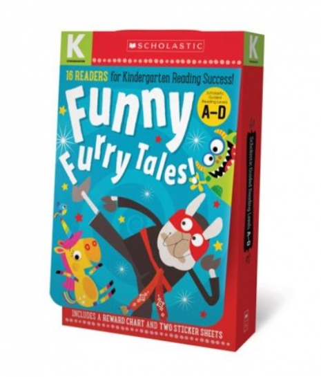 Kindergarten A-D Reader Box Set. Funny Furry Tales 
