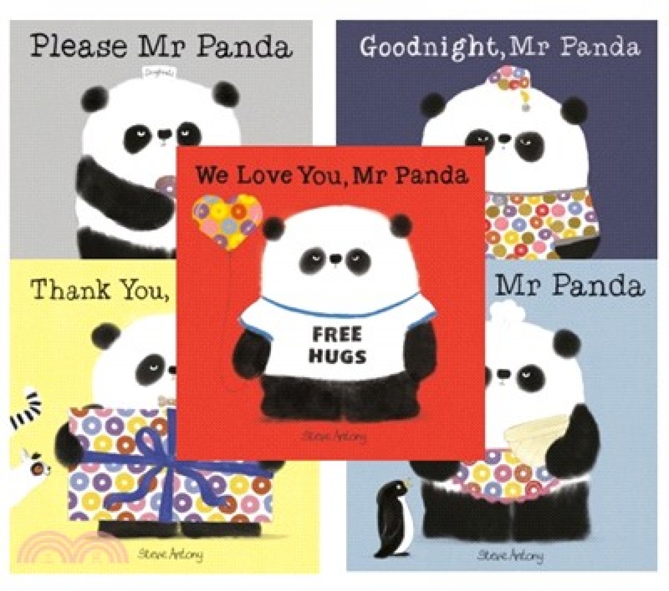 Antony Steve Mr. Panda 5 Book Shrink-Wrap Collection 