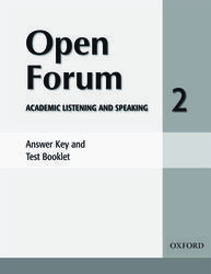Angela Blackwell and Therese Naber Open Forum 2 Answer Key and Test Booklet 