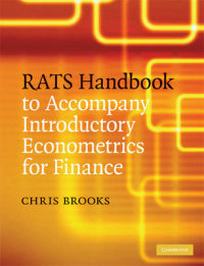 Brooks C. RATS Handbook to Accompany Introductory Econometrics for Finance 
