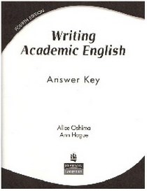 Hogue Ann Writing Academic English: Answer Key 