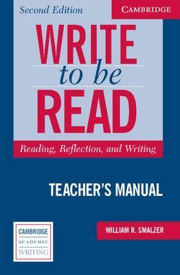 Smalzer Write To Be Read Teacher's Manual 