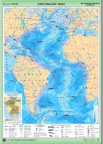 Атлантический океан карта контурная карта