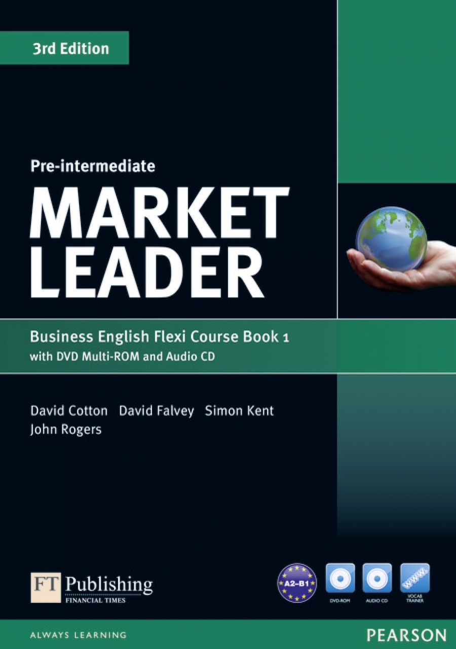 Cotton D., Falvey D., Kent S., Rogers John Market Leader 3rd Edition Pre-Intermediate Flexi Course Book 1 + DVD + CD 