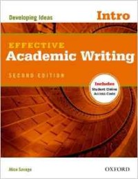 Effective Academic Writing (2nd Edition) INTRO: Student Book with Online Access Code 