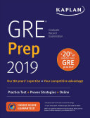 GRE Prep 2019: Practice Tests + Proven Strategies + Online 