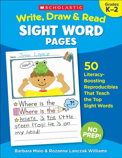 Write, Draw & Read Sight Word Pages  K-2 